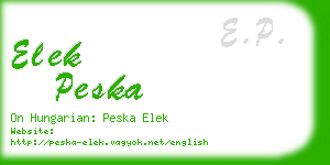 elek peska business card